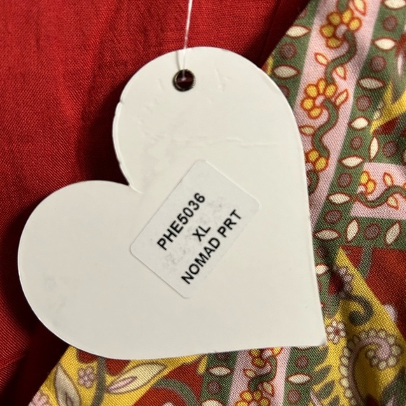 NWT Paper Heart Open Tie Front Floral Print Women's Rayon Bohemian Dress Size XL - Picture 5 of 8